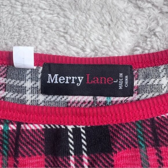 Merry Lane | Red and Black Plaid Christmas Pet Pajamas | Size Large - Picture 5 of 7